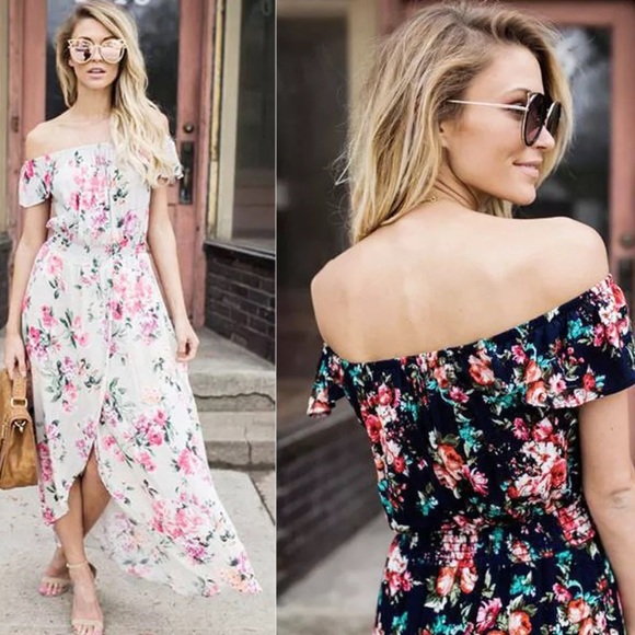 🎉SALE 🎉Boho Floral Print Beach Dress - Picture 2 of 8